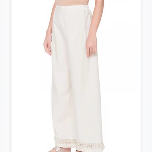 Cream Wide-Leg High-Waisted Jumpsuit - Picture 1 of 6